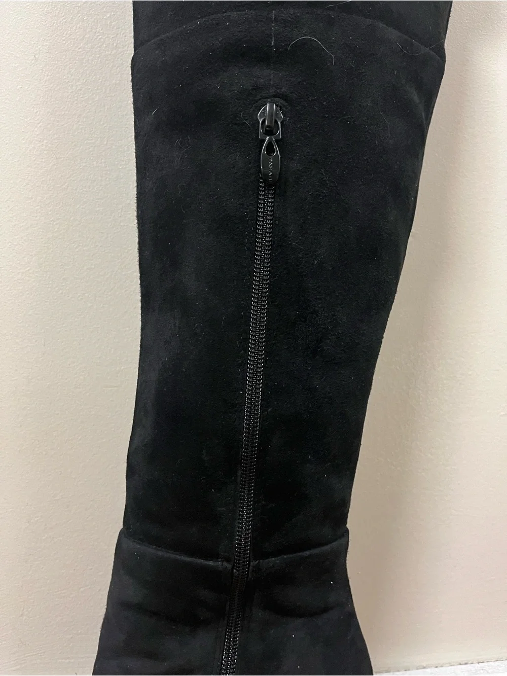 Tahari Ali Black Suede Over-the-Knee Boots - Elegant Women's Knee High Boot